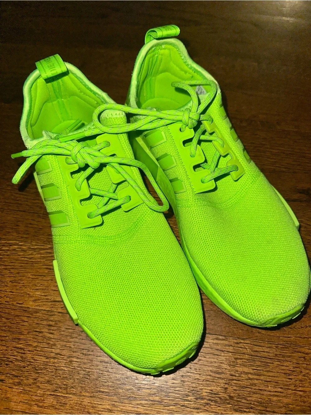 adidas Neon Green Athletic Sneakers - EUC Size 7